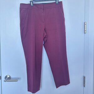 Ann Taylor Loft Marisa Trouser Pant, Red, Size 12P